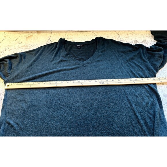 Well Worn V-Neck Relaxed Long Sleeve Tee Top Womens Size XL Green Brushed Fabric - Picture 7 of 8